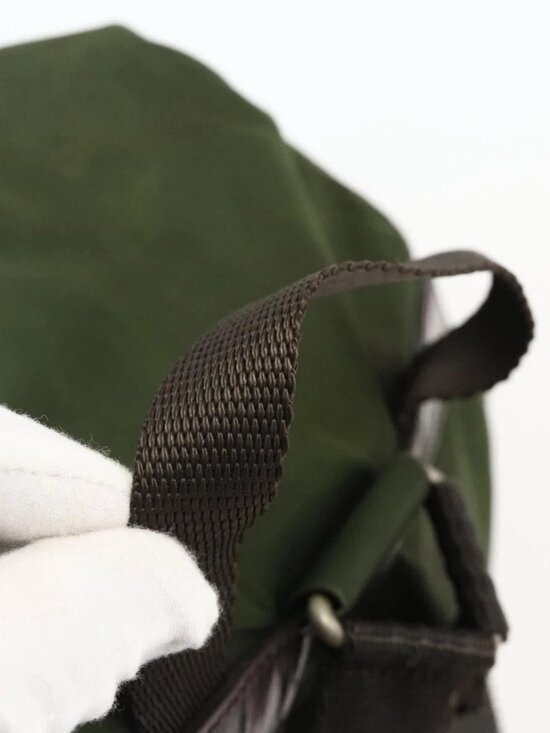 PRADA Backpack Nylon Green Silver Auth bs34371 main image 13